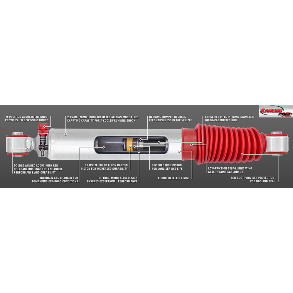 Rancho Rs999273 Rs9000xl Series Shock Absorber Aazon.co: Rancho