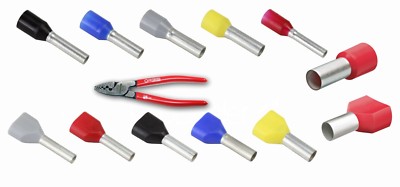 Aderendhülsen von 0,75-16 mm² isoliert Einfach / Twin DIN46228 Aderendhülsenzane