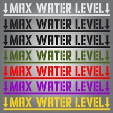 Pair - Max Water Level Vinyl Decals Stickers 14x2 Fits Jeep Wrangler Gladiator
