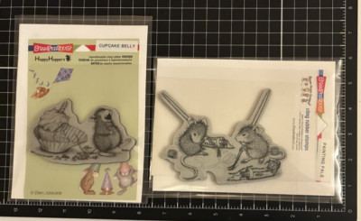 Stampendous House Mouse Designs CUPCAKE BELLY or PAINTING PALS Cling Stamp