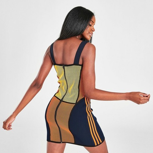 adidas Originals x Paolina Russo knitted logo corset dress in block colour | eBay