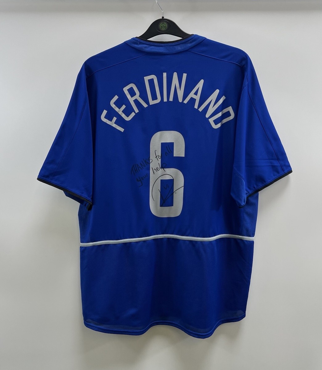 Manchester United Signed Ferdinand 6 Third Football Shirt 2002/03
