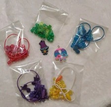 Trolls Figurines Charms Keychain or Necklace Pendant Including Plastic Toy Beads