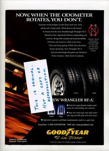 Goodyear Wrangler RF-A Radial Tires - Magazine Ad (FREE SHIPPING) 1990s