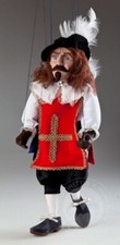 Musketeer Pierre   Classic Czech Marionette Puppet