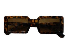 BNH Sunglasses Square Brown Faux Tortoise Shell Dark UV 400 Lens New