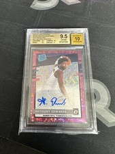 2020 Optic Anthony Edwards Pink Disco Fast Break Auto #4/20 BGS 9.5 Pop 1 Rookie