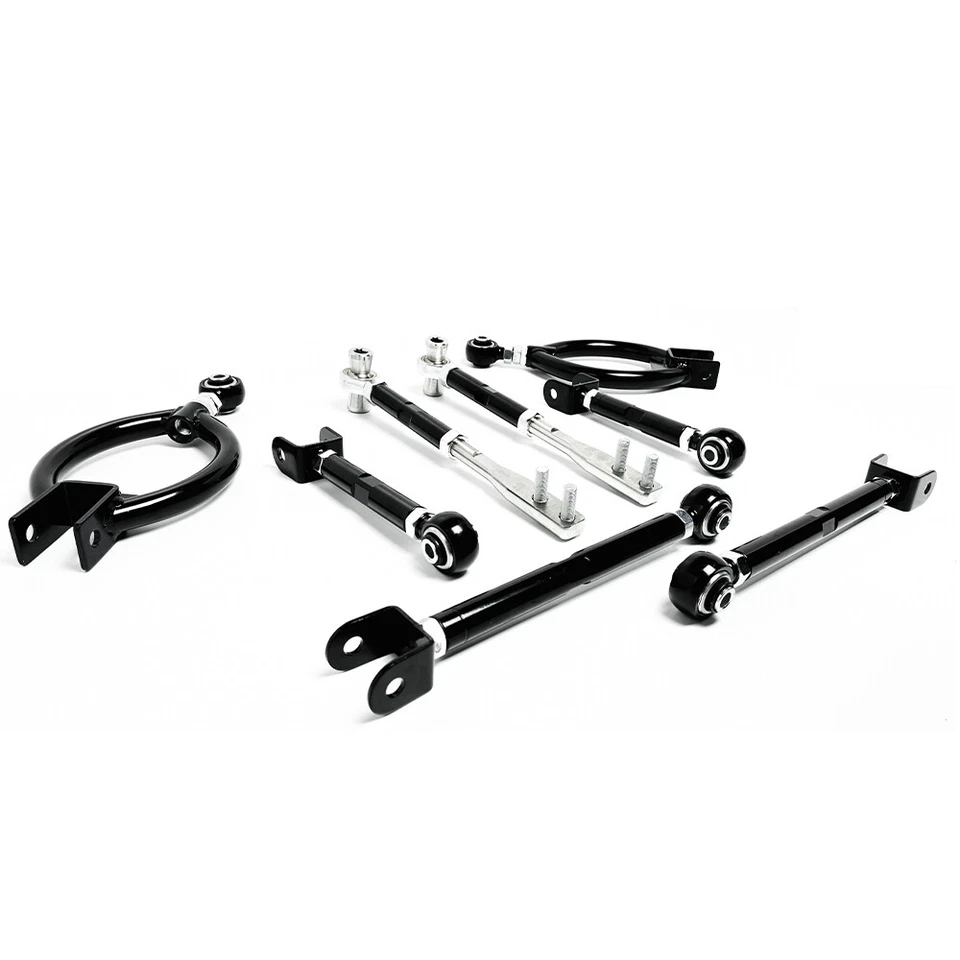 Brazos de tracción de punta inclinada trasera varilla de tensión delantera ajustable para Nissan 240sx S13 Foto 2 de 4