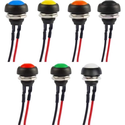 7 Stück 12mm Momentanen Druckschalter，Mini Momentary Push Button Schalter, Mi...