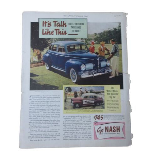 1941 Nash Automobile - It's Talk Like This - Vintage Print Ad - Picture 1 of 3