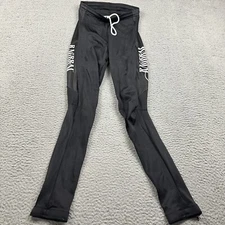 Voler Pants Mens Large Black Lined Drawstring Cycling Zip Ankle