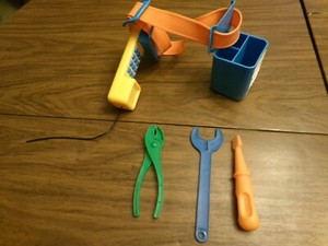 Vintage 1984 Shelcore Toy Fix A Phone Utility Belt with Phone and Tools