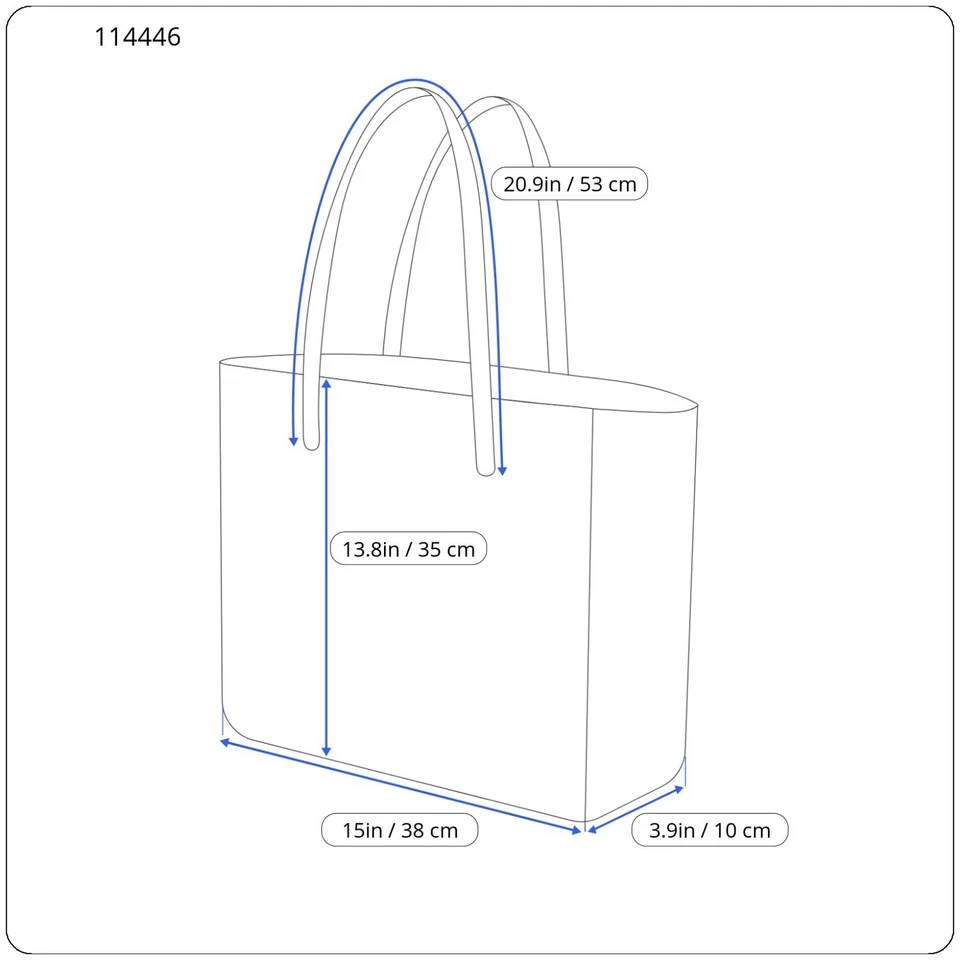 Mia F Bag Women's One Size Pattern Tote Bag Double Handles Snap Button - Image 3 of 4