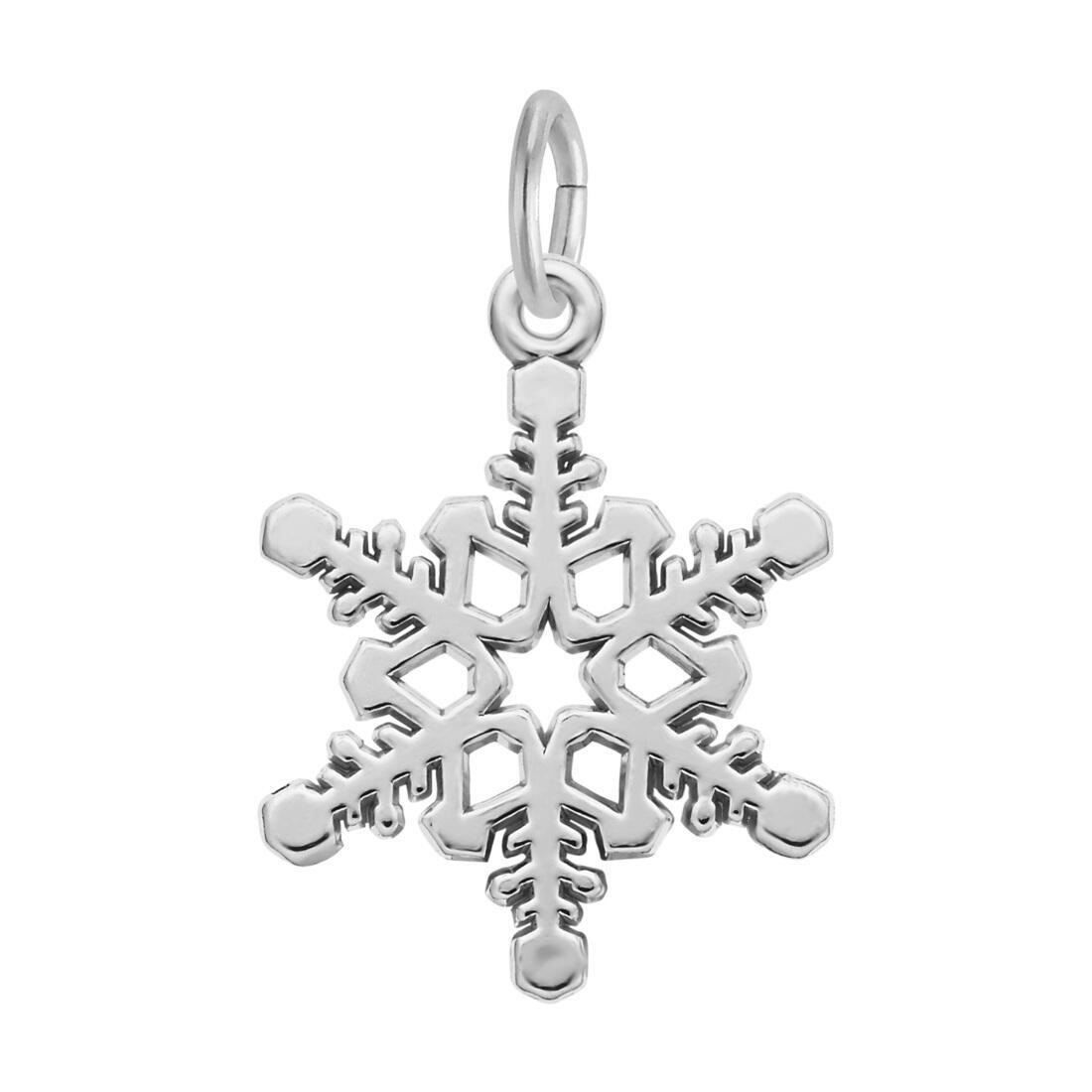 Snowflake Charm by Rembrandt 10K or 14K Gold or Sterling Silver