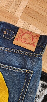 vintage Evisu Yamane Selvedge Big Stitch Yellow Daicock Denim