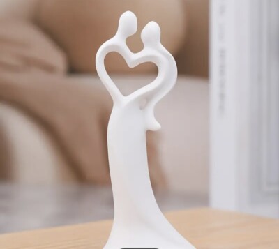 Decko Skulptur Weiße Pärchen 