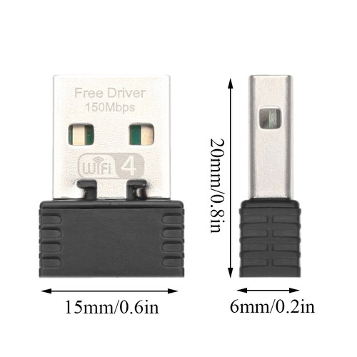 Adaptateur WiFi USB sans fil 2860 Mbps dongle LAN 802.11/b/g/n 2,4 GHz ordinateur portable PC NEUF - Photo 2/12
