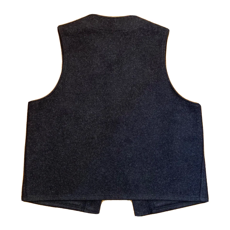 Filson Mackinaw Wool Vest Size 44 Handwarmer Pockets USA Charcoal Gray - Image 2 of 4