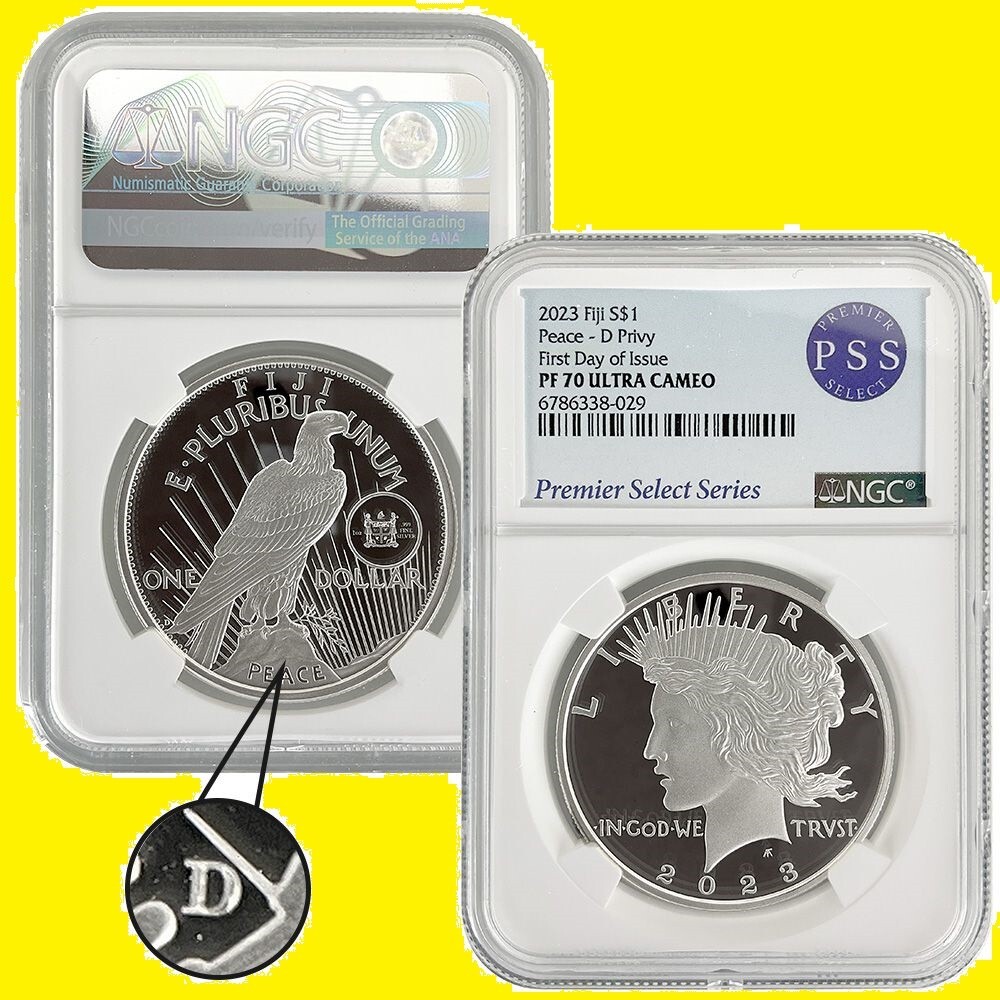 2023 MORGAN & Peace Dollar 6 coins set NGC PF 70 First DAY ISSUE