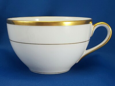 Noritake The Chaumont Tea Cup White Porcelain with Gold circa 1921 Antique M