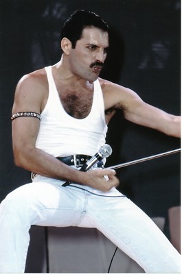 FREDDIE MERCURY FOTO LIVE AID 1985 EINZIGARTIGES UNVERÖFFENTLICHTES KÖNIGIN BILD 12 ZOLL RARITÄT