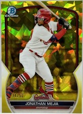 2023 Bowman Chrome Gold Sapphire #/50 Jonathan Mejia #BCP-197 Cardinals