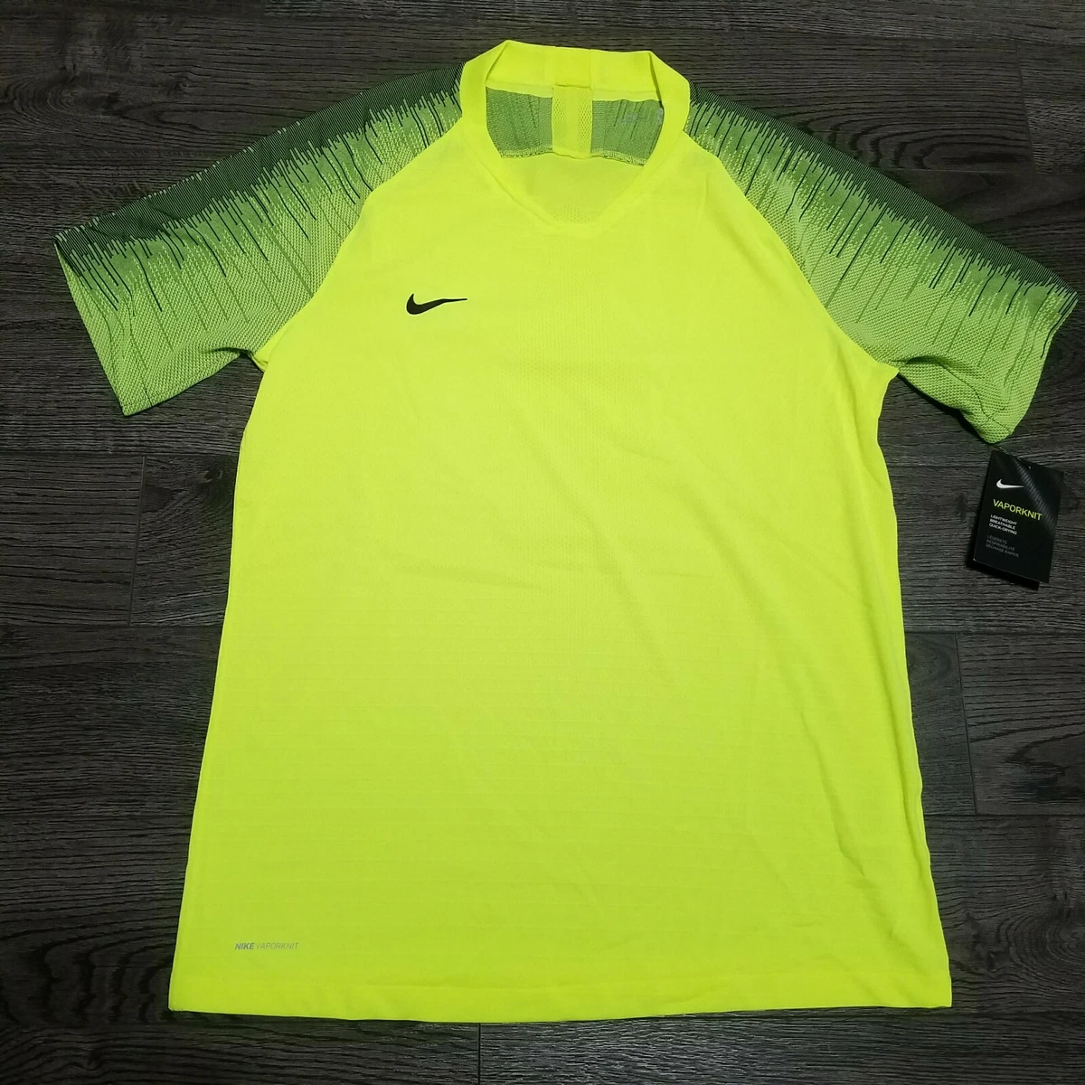 NIKE Vaporknit II Soccer Jersey Mens SMALL Green yellow Kit Shirt | eBay