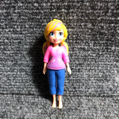 Polly Pocket POLLY Doll Blue Jeans & Pink Top 3 1/2''