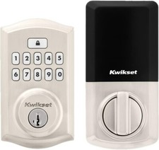 KWIKSET SMARTCODE 260 KEYPAD ELECTRONIC LOCK NEW DAMAGED BOX SATIN NICKEL