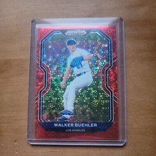 2021 Panini Prizm Tier II Red Donut Circle Prizm /99 Walker Buehler #152