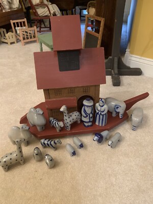 ELDRETH POTTERY  ARC  PIECES WITH  WOOD ARC 1993