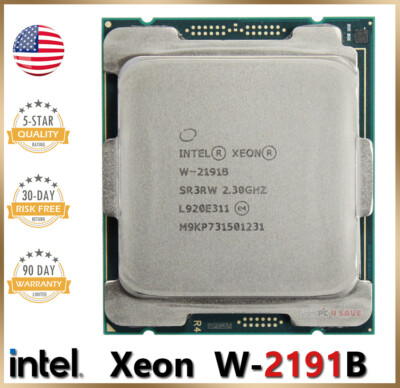 Intel Xeon W-2191B CPU SR3RW 2.30GHz 18-Core LGA 2066 Server Processor Genuine