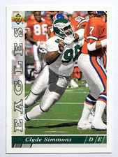 CLYDE SIMMONS Philadelphia Eagles 1993 Upper Deck Football Card #265