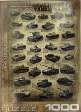 Eurographics World War II Tanks 1000pc Puzzle New  Sealed 