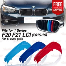 For BMW 1 Series F20 F21 LCI 15-19 Kidney 11 Slats Grille M Sport 3 Colour Cover