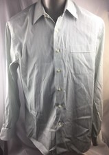 Tommy Bahama Men's Sz 16 Striped 100 Cotton Long Sleeve Button Shirt Dress