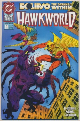 Hawkworld #3 Annual Comic Book - DC Comics! Eclipso: The Darkness Within