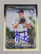 2024 Topps Pro Debut HUNTER BARCO Pirates In-Person Signed Autographed AUTO