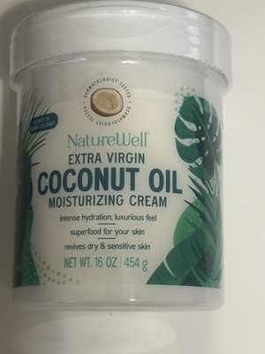 NATURE WELL Extra Virgin Coconut Oil Moisturizing Cream for Face, Body, & Hands,