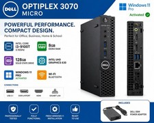 Dell OptiPlex 3070 Micro i3-9100T 3.1GHz 8GB RAM 128GB NVMe Win 11 Pro WH902