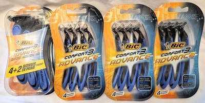 Bic Comfort 3 Advance Razor 4 Razors Blades 18Count NEW Sealed