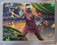 2025 Topps Chrome Sapphire Garbiñe Muguruza Green Refractor #'d/75!