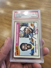 1977 Topps #1 - Passing Leaders   Ken Stabler Autograph &  James  Harris  PSA 4