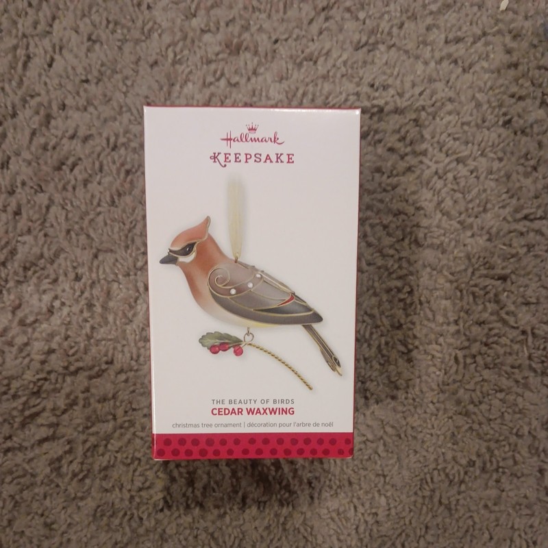 Hallmark Beauty of Birds Cedar Waxwing Ornament #9 in series 2013 