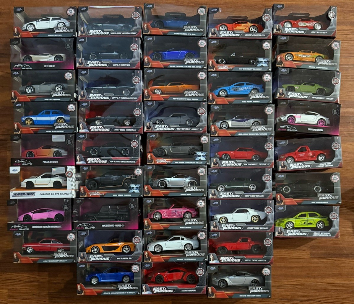 Jada toys Fast and Furious 1/32 Lot (42 Cars) Great Collection HTF