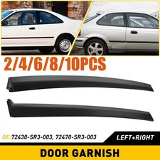 For 1992-95 Honda Civic Black Leftright Side Door Garnish Trim Pillar Sash2-10x