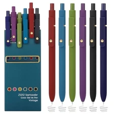 Ddaowanx Colorful Gel Pens, 0.5Mm Fine Point Retractable,Multi Colored Pens For