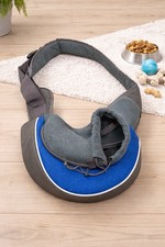YUDODO Dog/Cat Sling Carrier Breathable Mesh Travel Sling Blue Grey Size Small
