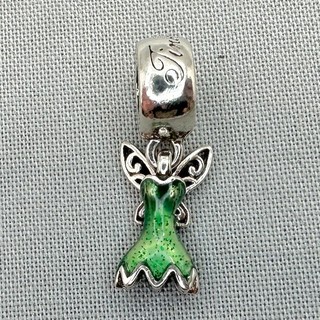 Autentico ciondolo/perla abito campanellino Pandora Disney argento 925 792138EN93