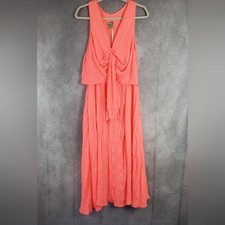 ASOS DESIGN Petite knot front pleated maxi dress Bright Pink Size 8